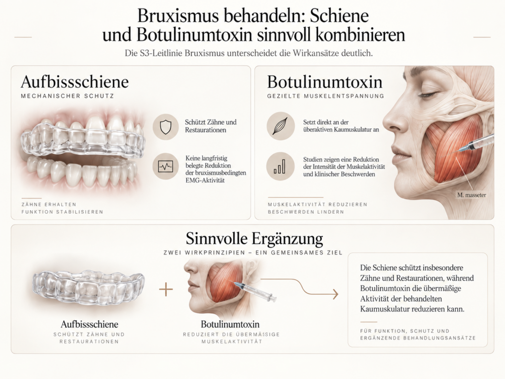 Schema der S3-Leitlinie zur Diagnostik und Therapie von Bruxismus