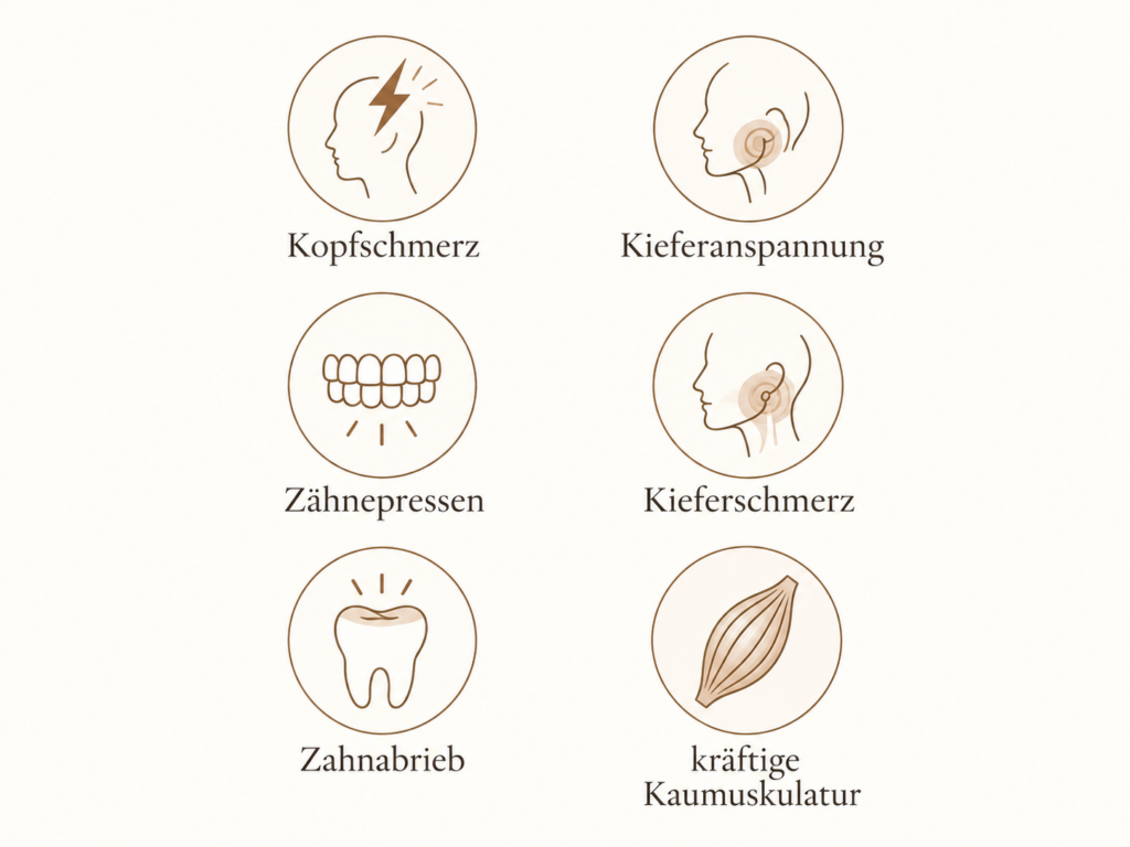 Typische Symptome bei Bruxismus und nächtlichem Zähneknirschen