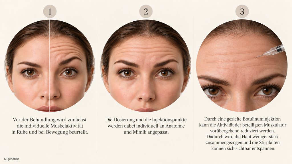 Brow Lift mit Botulinumtoxin bei LIMEA in Berlin: Behandlung im Bereich von Stirn und Augenbrauen